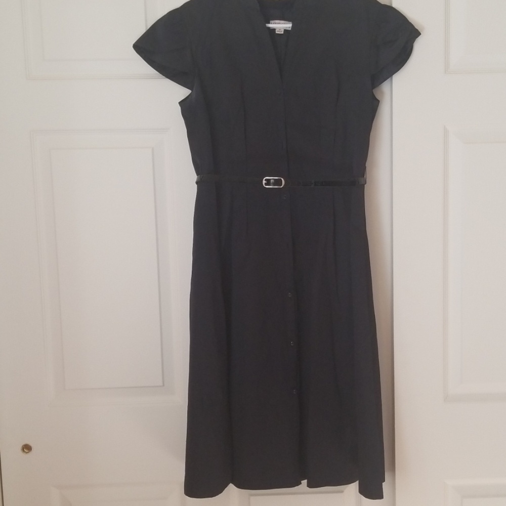 Black button up dress